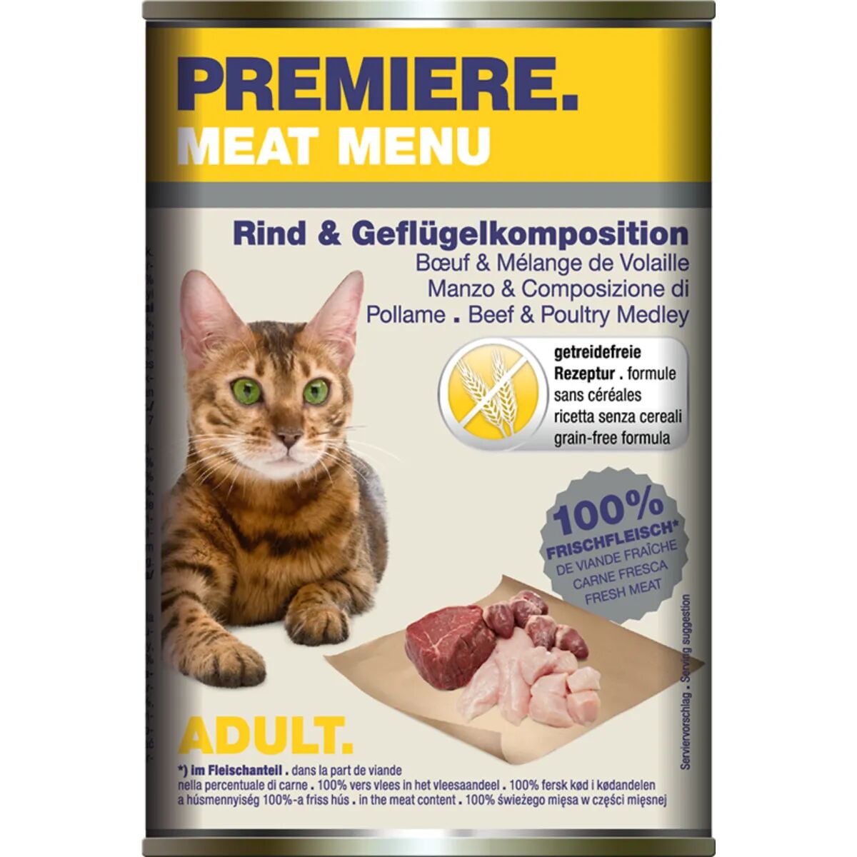 PREMIERE Meat Menu Cat Lattina 400G MANZO E POLLAME