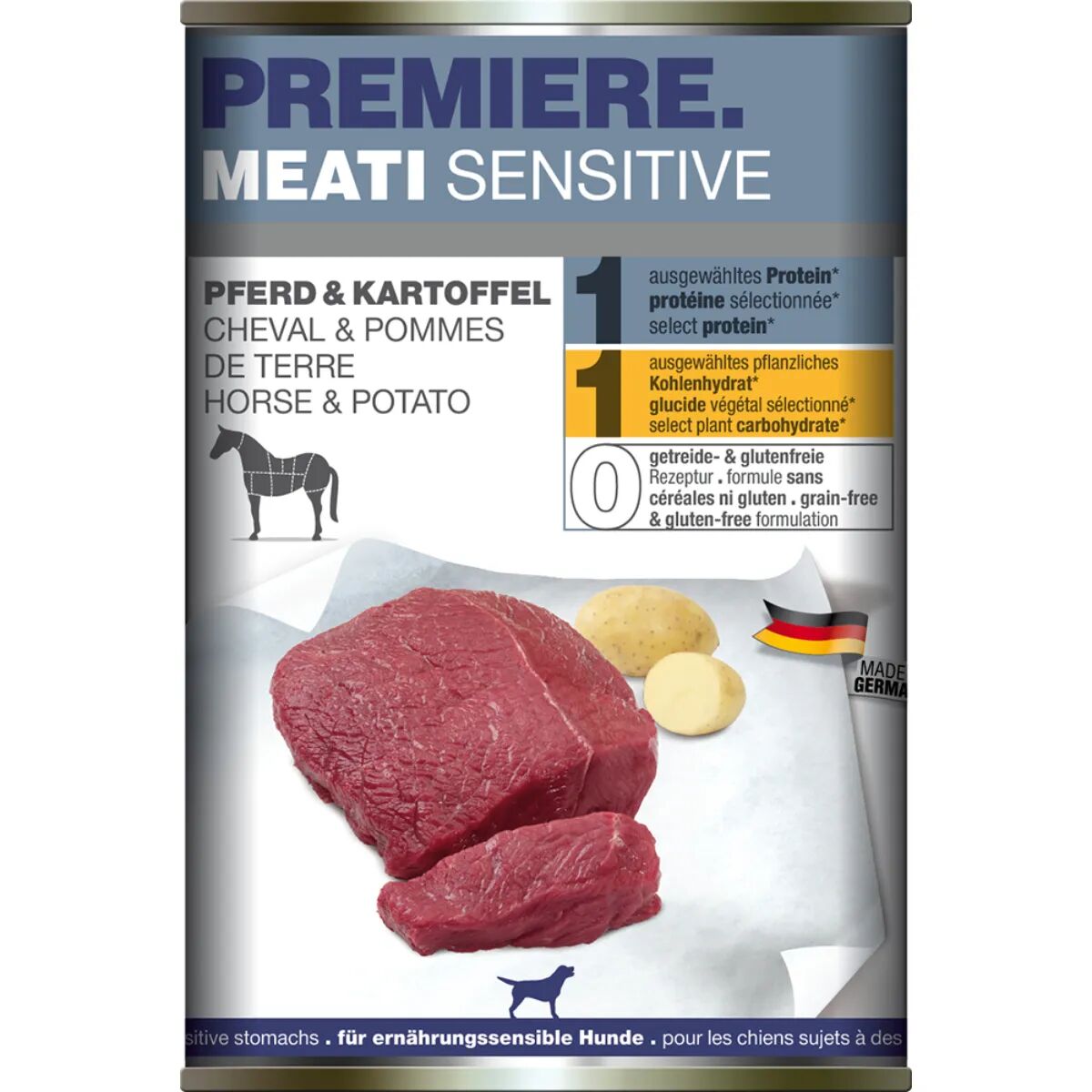 PREMIERE Meati Sensitive Dog Lattina 400G CAVALLO E PATATE