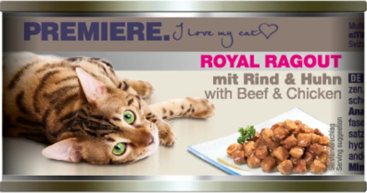 PREMIERE Royal Ragout Cat Lattina Multipack 24x85G MANZO E POLLO