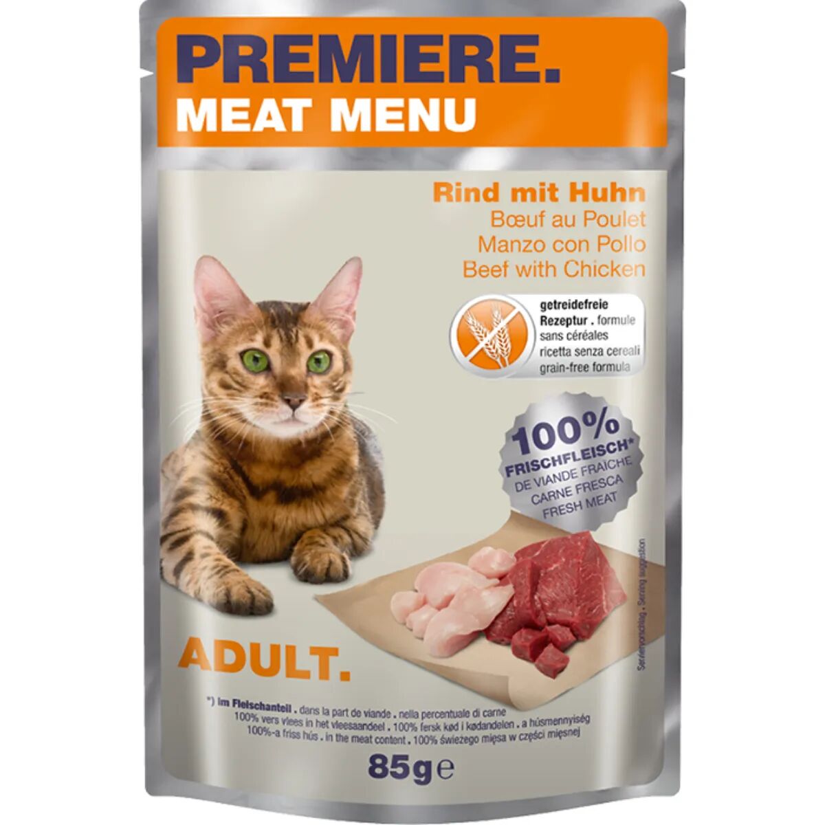 PREMIERE Meat Menu Cat Busta Multipack 12x85G MANZO E POLLO