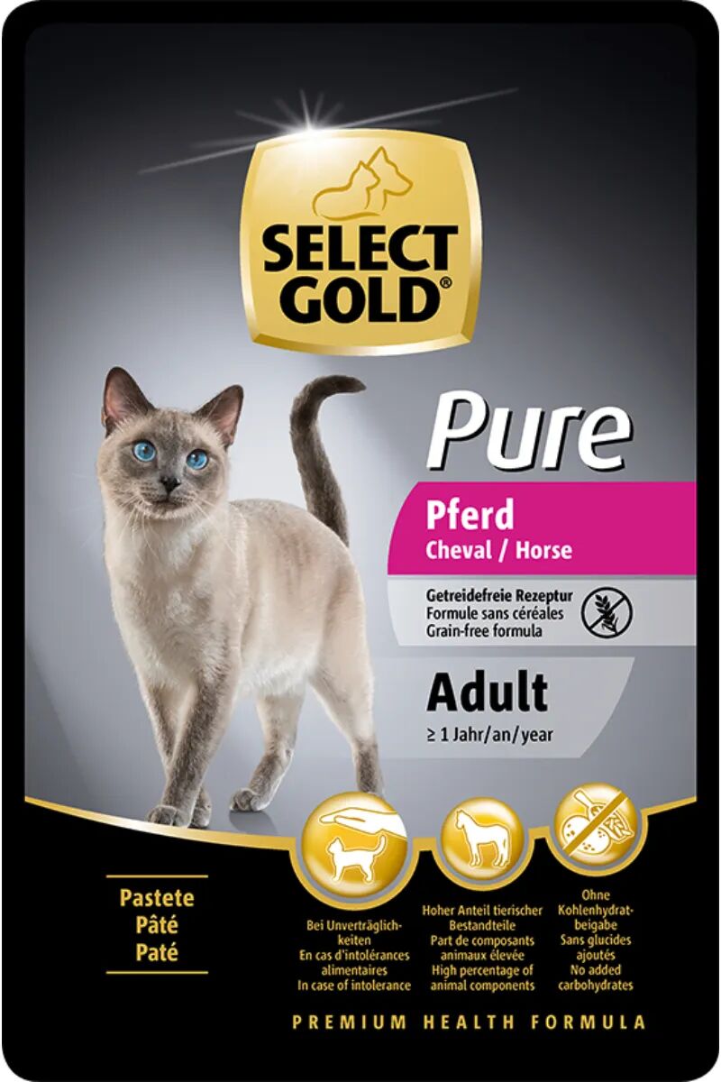 SELECT GOLD Pure Cat Adult Paté Busta Multipack 12x85G CAVALLO