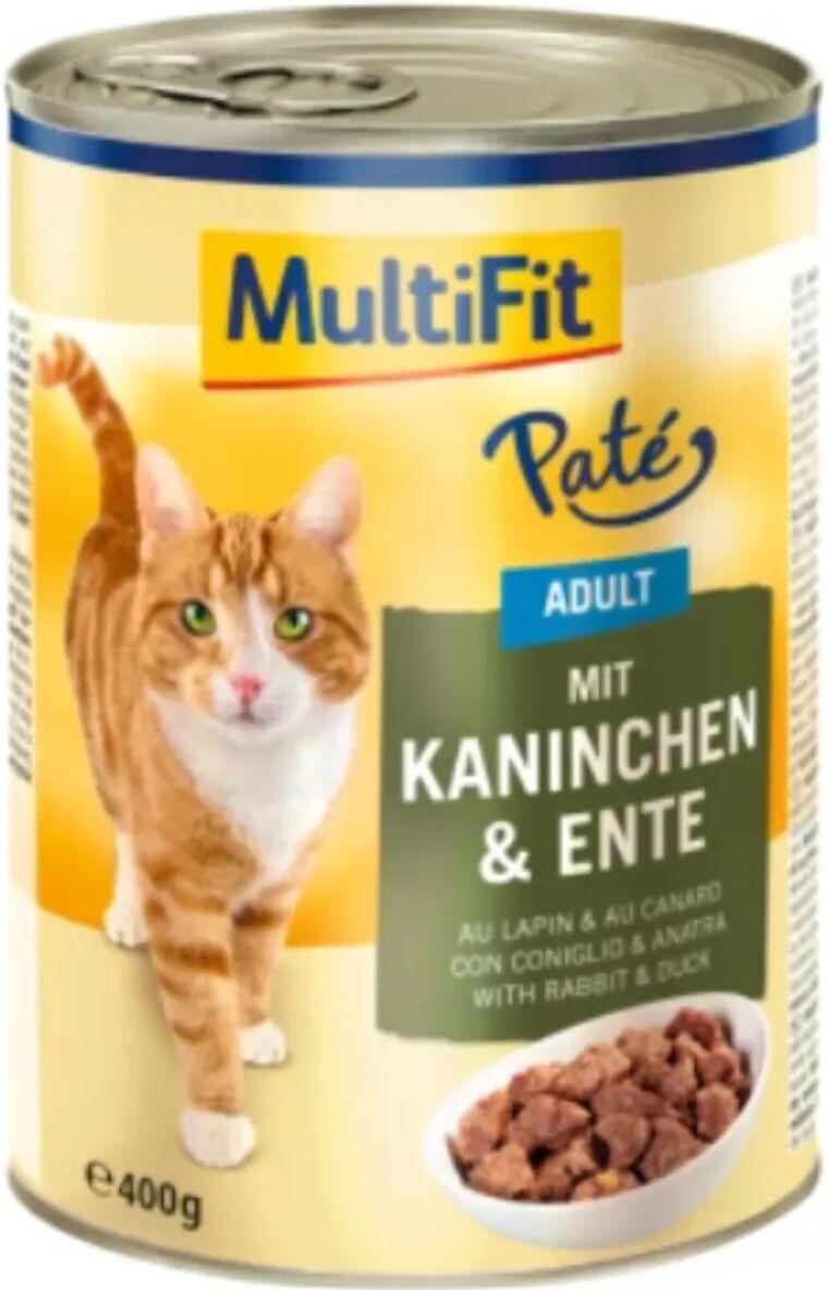 MULTIFIT Patè Cat Lattina 400G CONIGLIO E ANATRA