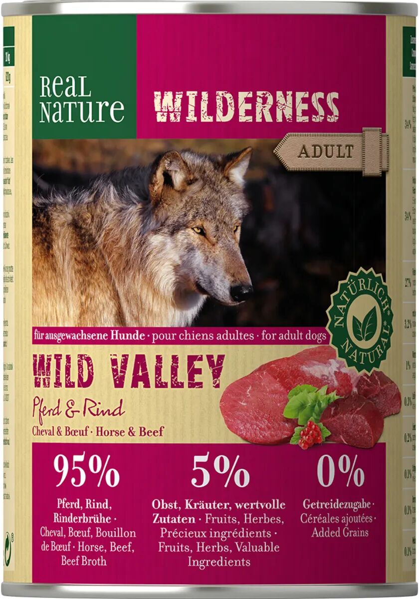 REAL NATURE Wilderness Dog Lattina 400G CAVALLO E MANZO