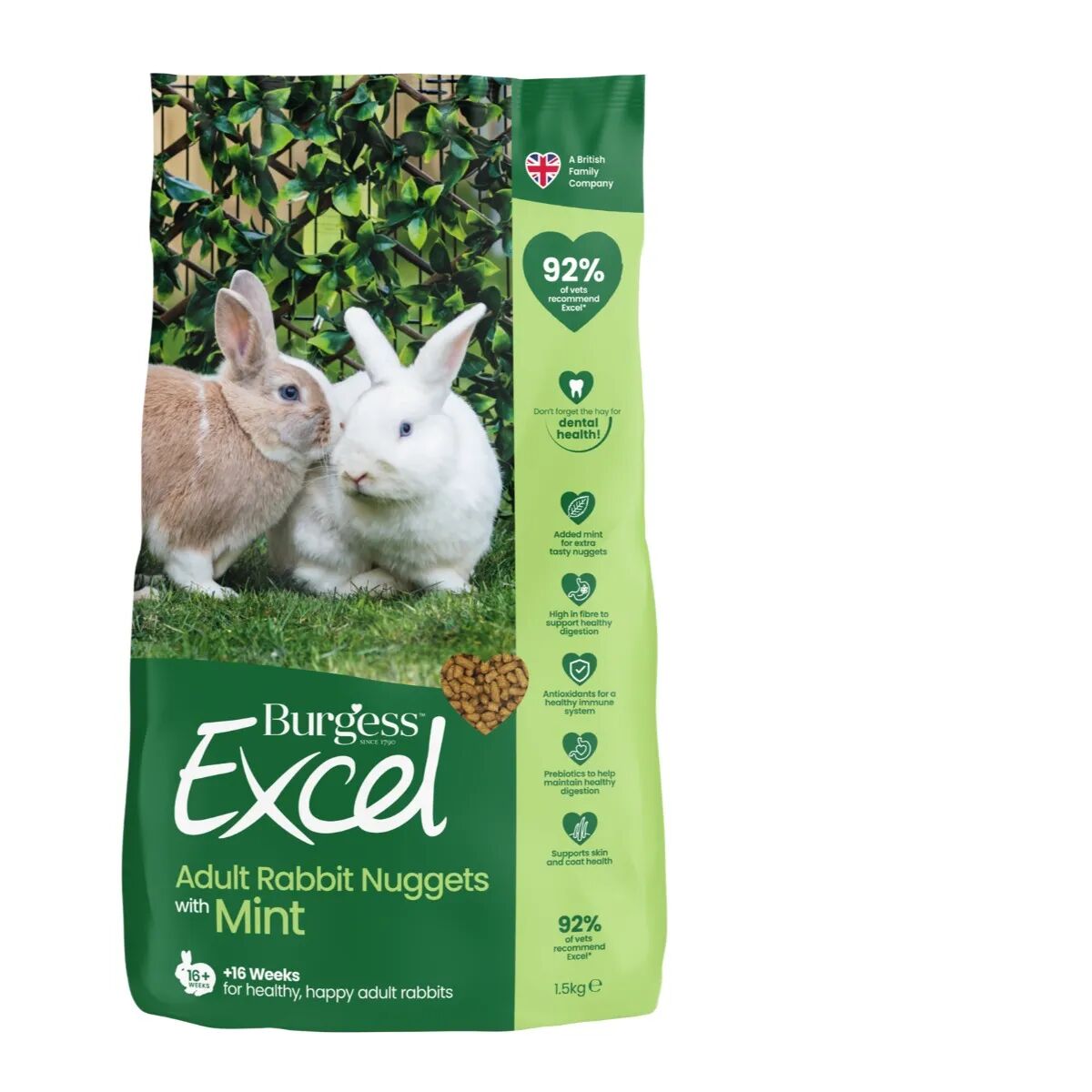 BURGESS Excel Coniglio Adult Mint 1.5KG