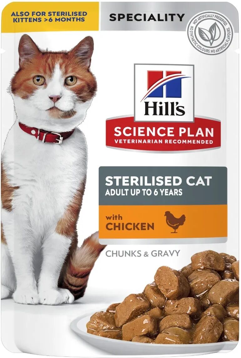 HILLS Hill's Science Plan Sterilised Cat Busta Multipack 12x85G POLLO