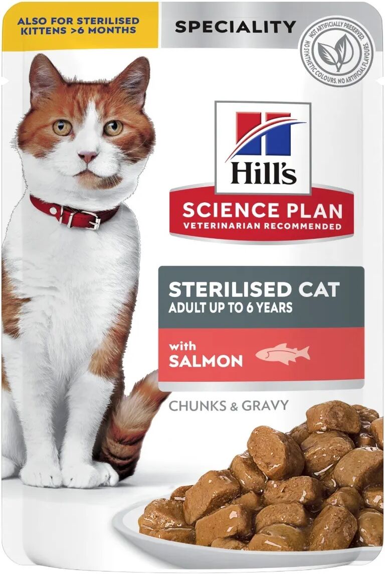 HILLS Hill's Science Plan Sterilised Cat Busta Multipack 12x85G SALMONE