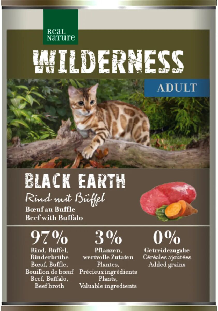 REAL NATURE Wilderness Cat Paté Lattina 400G BUFALO