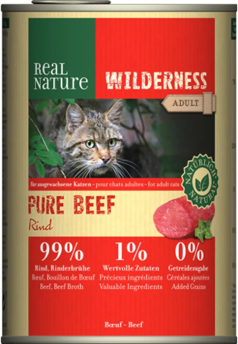 REAL NATURE Wilderness Cat Paté Lattina 400G MANZO