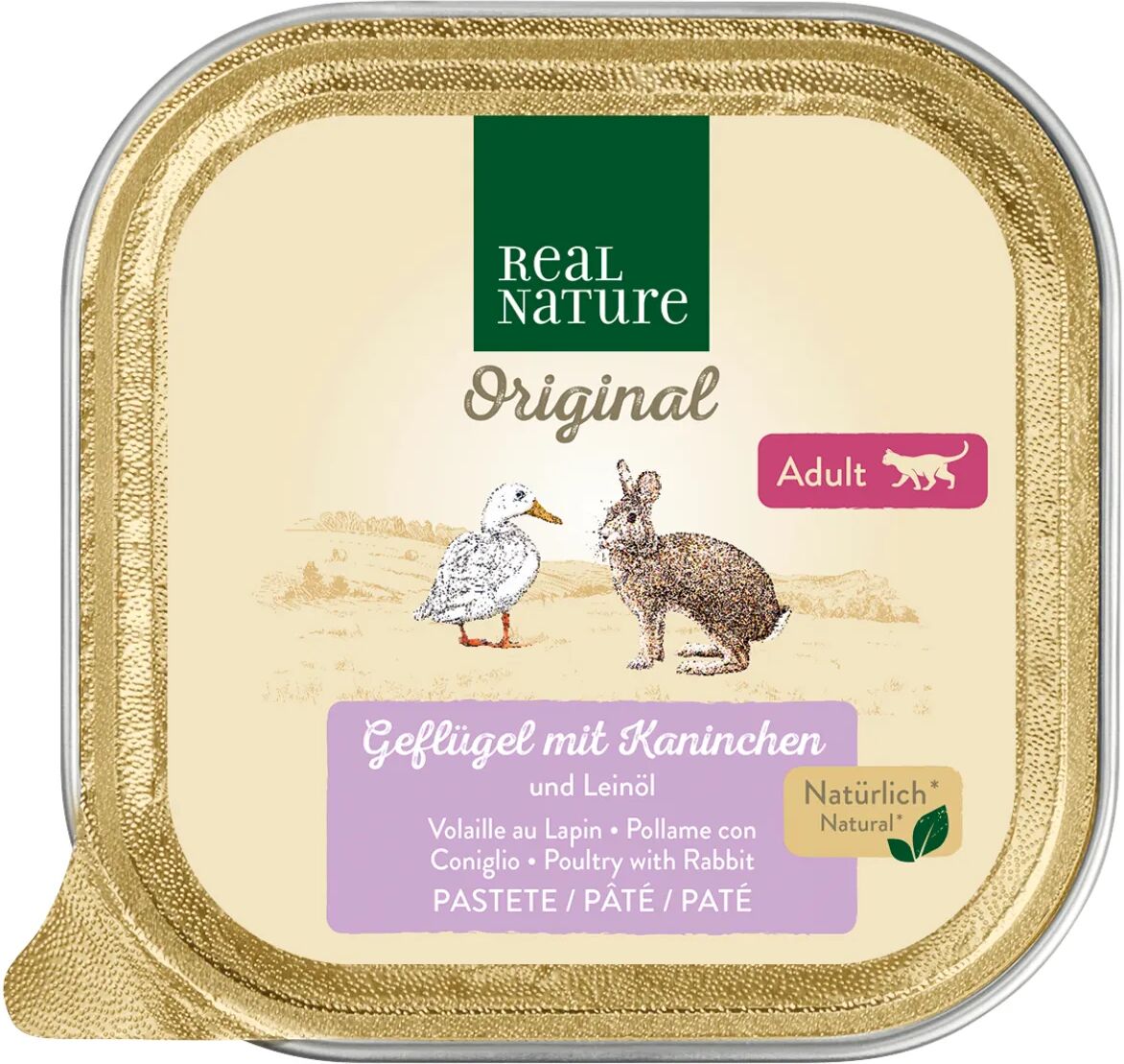 REAL NATURE Original Cat Vaschetta Multipack 16x100G CONIGLIO E  POLLAME