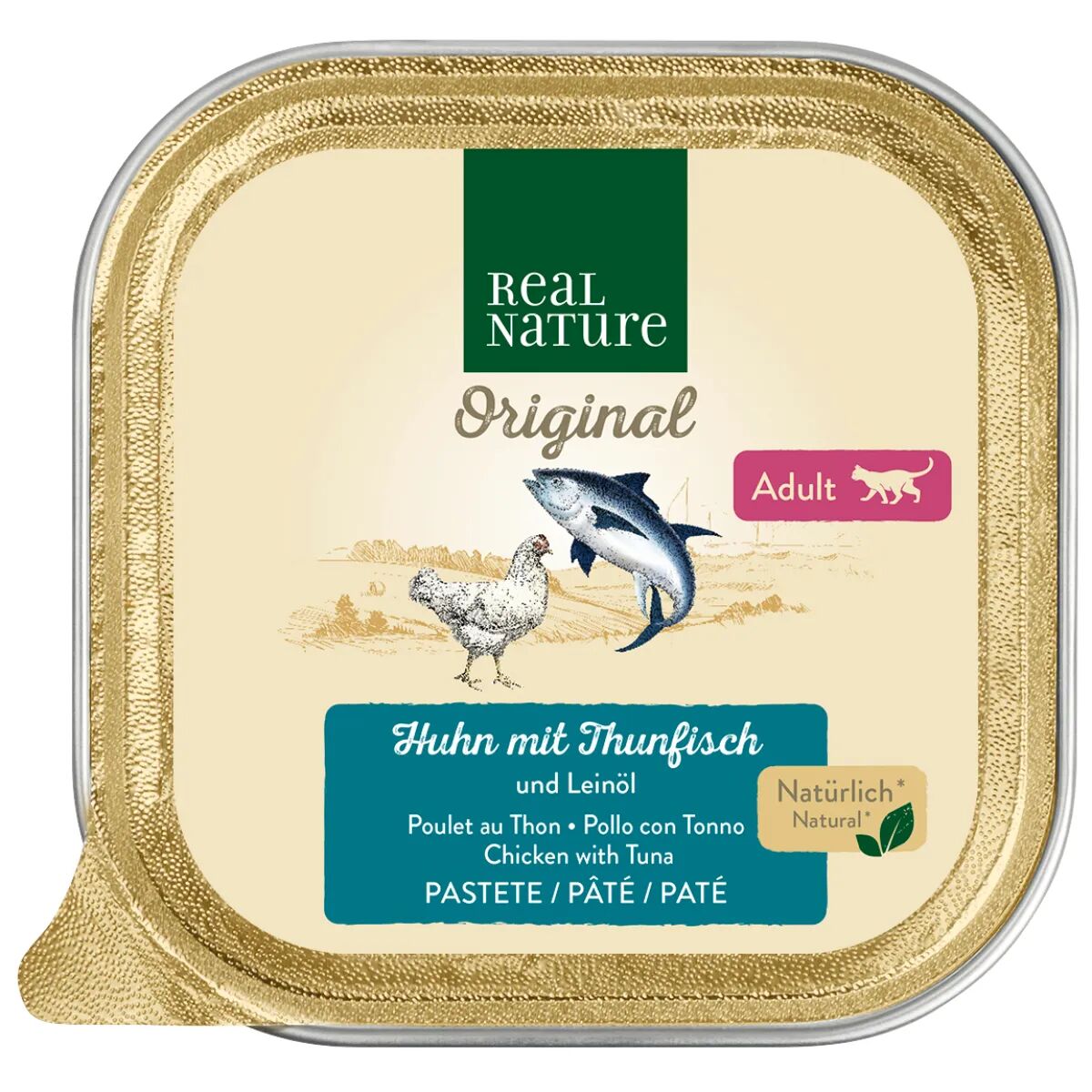 REAL NATURE Original Cat Vaschetta Multipack 16x100G TONNO E POLLO