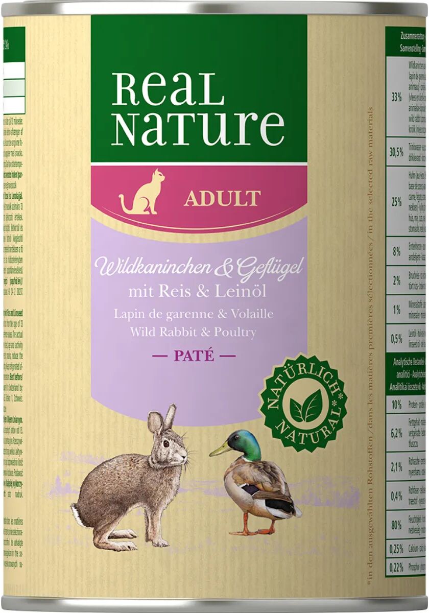 REAL NATURE Cat Lattina 400G CONIGLIO E  POLLAME