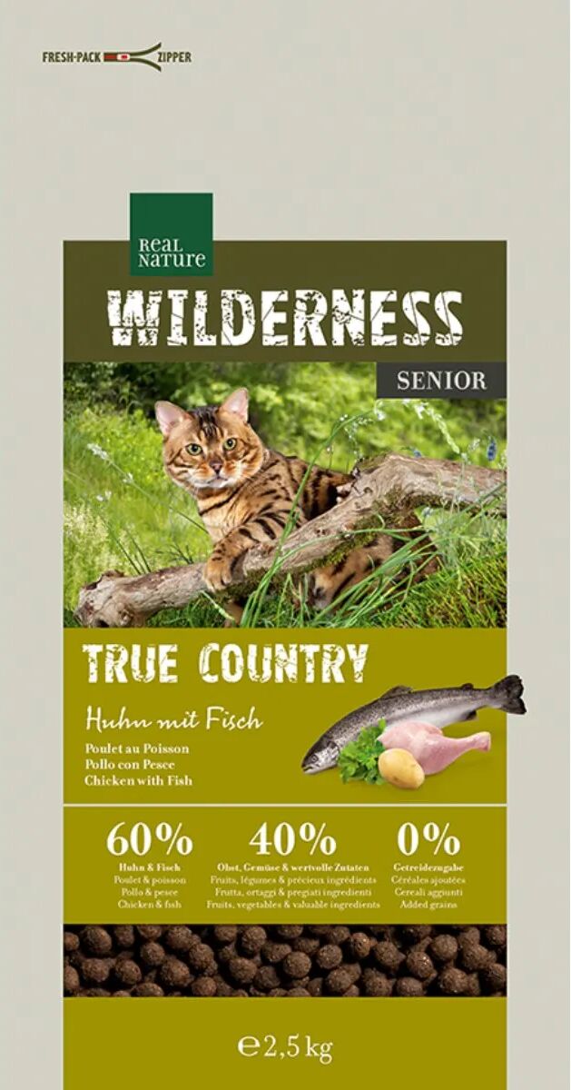 REAL NATURE Wilderness per Gatto Senior True Country Pollo con Pesce 2.5KG