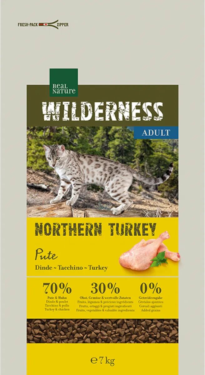 REAL NATURE Wilderness Northern per Gatti Adulti al Tacchino 7KG