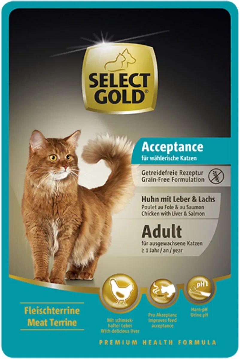 SELECT GOLD Acceptance Cat Adult Busta Multipack 12x85G POLLO