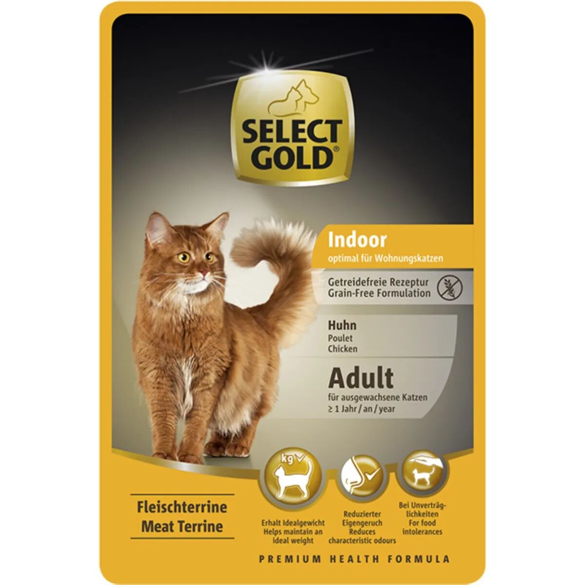 SELECT GOLD Indoor Cat Adult Busta Multipack 12x85G POLLO