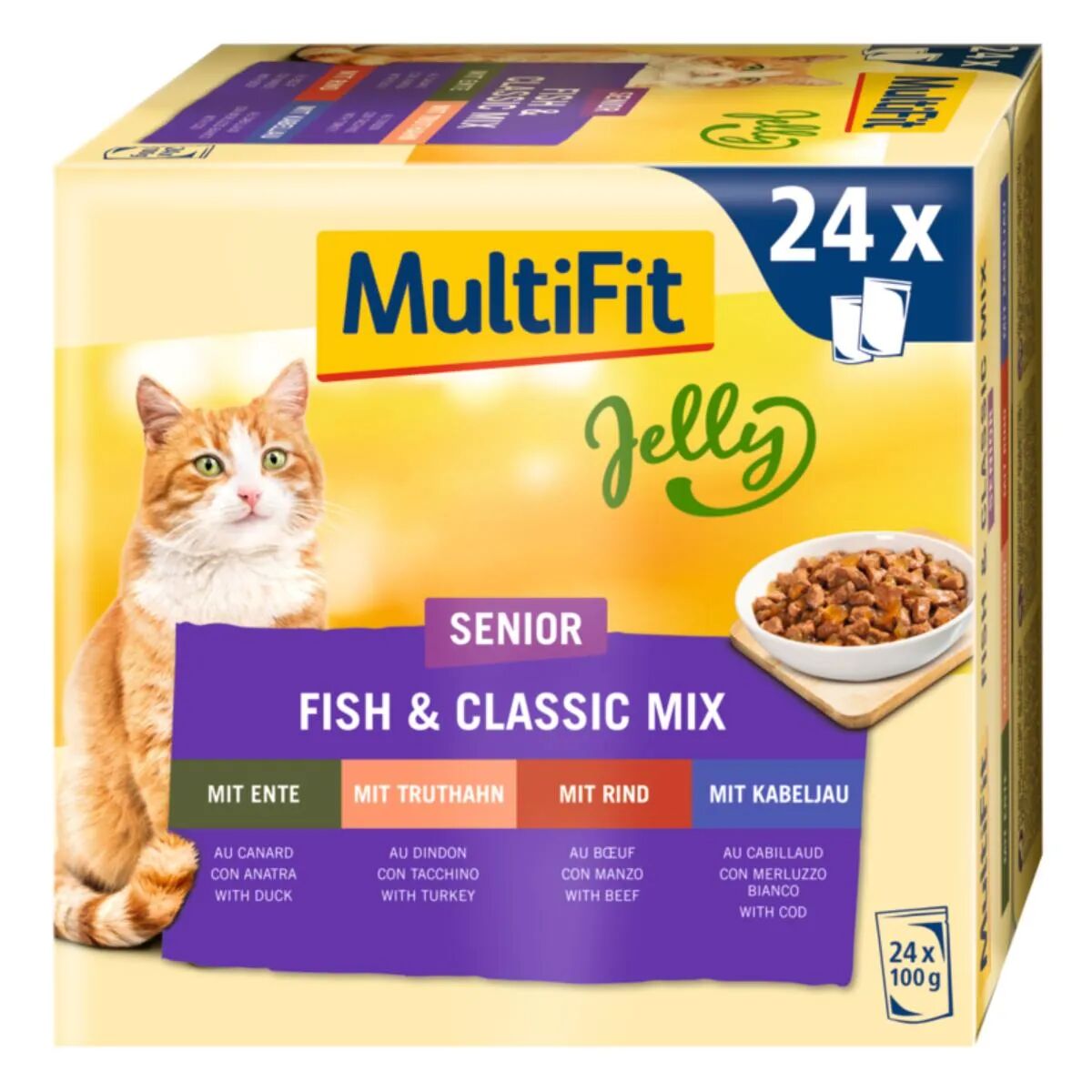 MULTIFIT Jelly Senior Busta Multipack 24x100G MIX CARNE E PESCE