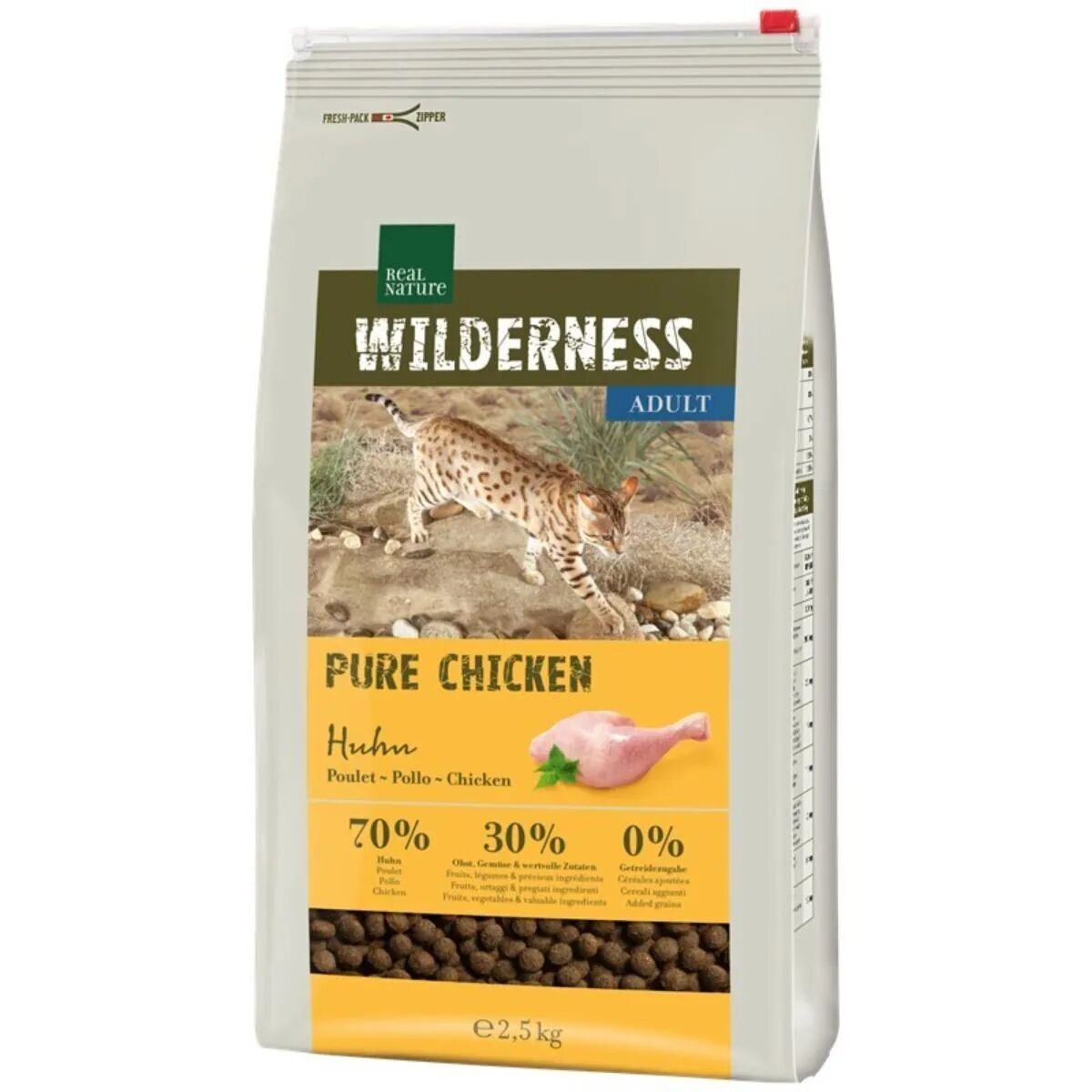 REAL NATURE Wilderness Gatto Adult Pure Pollo 2.5KG