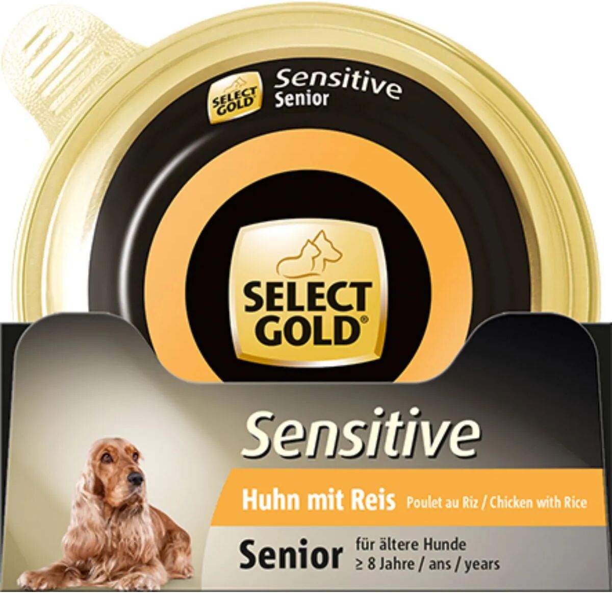 SELECT GOLD Sensitive Dog Senior Vaschetta Multipack 10x125G POLLO CON RISO