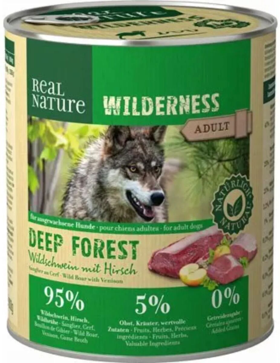 REAL NATURE Wilderness Dog Lattina 800G CINGHIALE CON CERVO