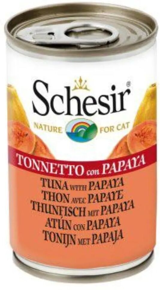 SCHESIR Nature Cat Lattina Multipack 24x140G TONNETTO CON PAPAYA