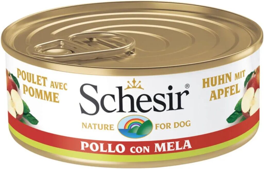 SCHESIR Nature Dog Lattina Multipack 18x150G POLLO CON MELA