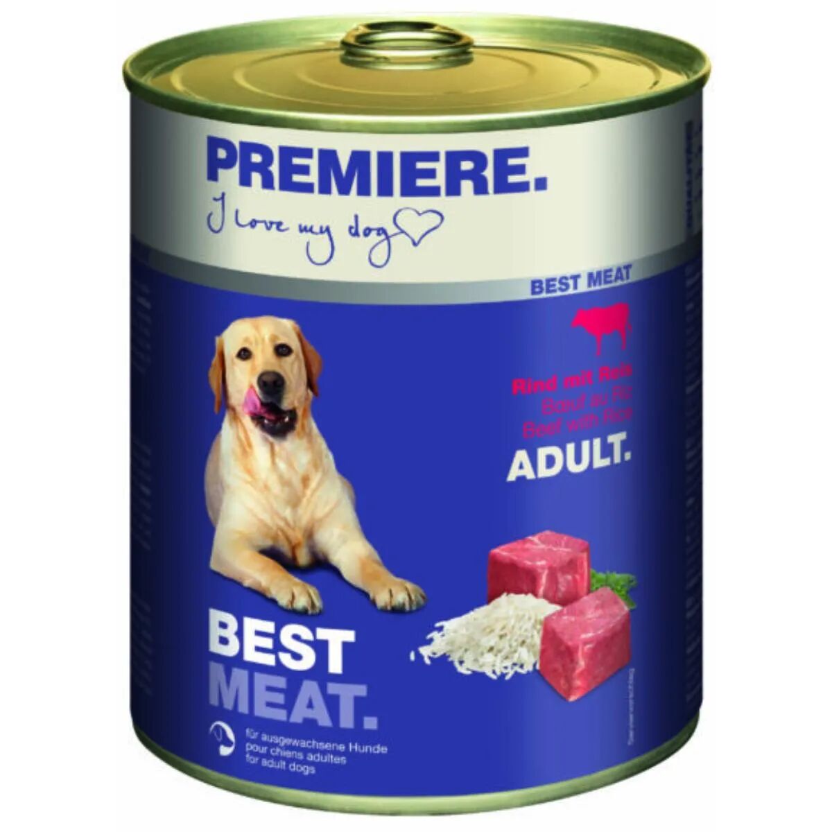 PREMIERE Best Meat Dog Lattina 800G MANZO CON RISO