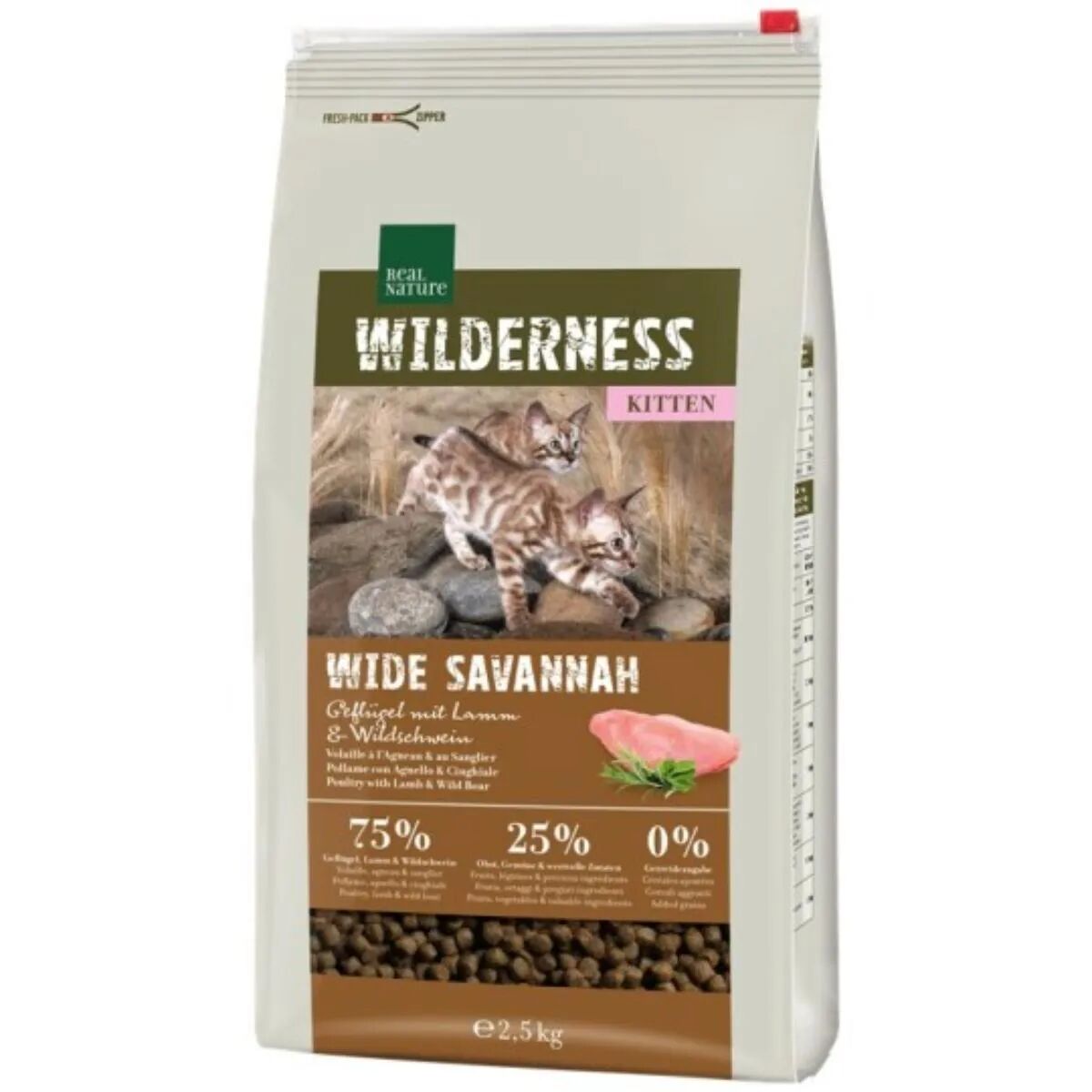 REAL NATURE Wilderness Cat Kitten Wide Savannah 2.5KG