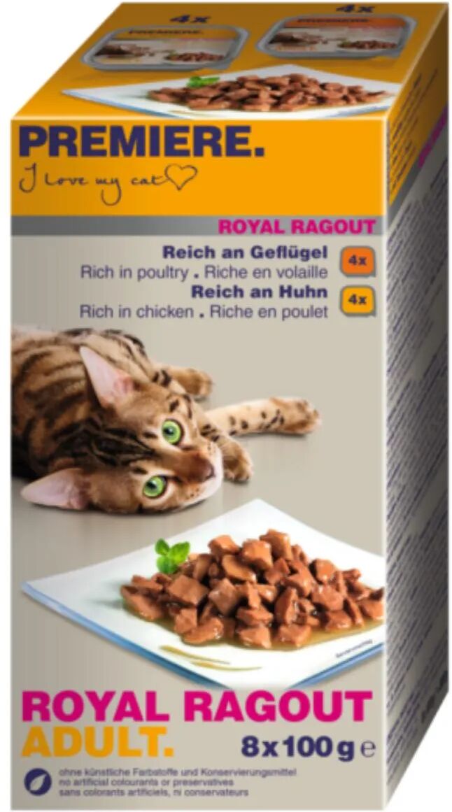 PREMIERE Royal Ragout Cat Vaschetta Multipack 8x100G MIX CARNE