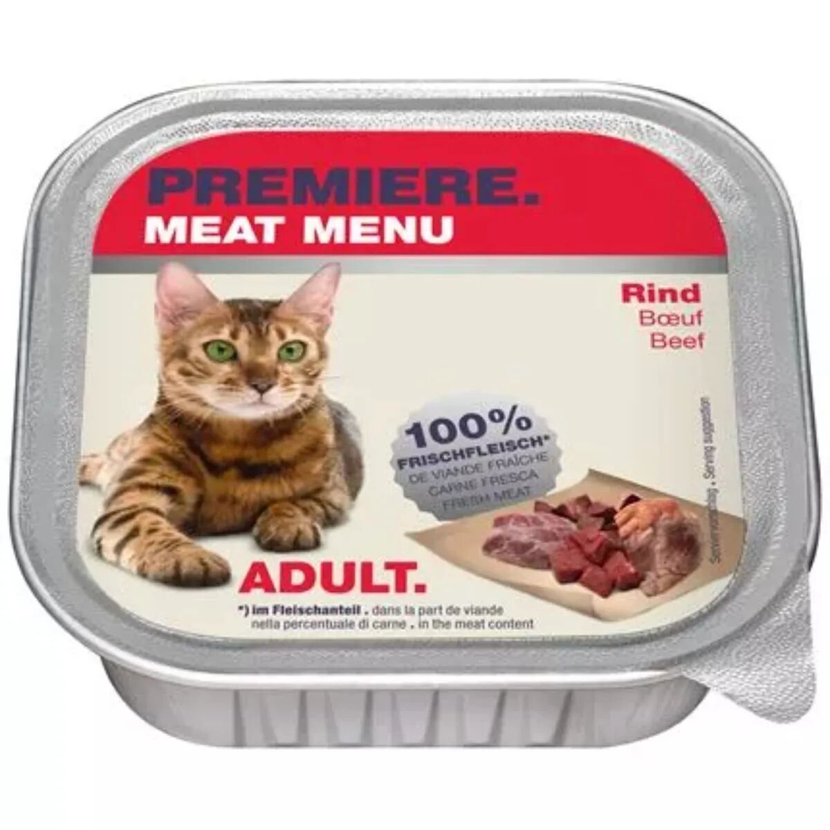 PREMIERE Meat Menu Cat Vaschetta Multipack 16x100G MANZO