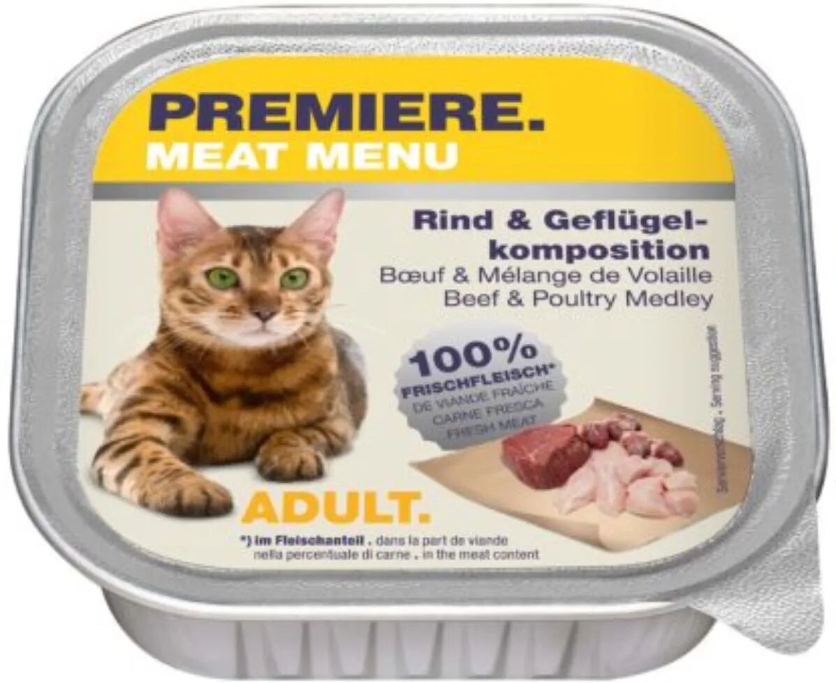 PREMIERE Meat Menu Cat Vaschetta Multipack 16x100G MANZO E POLLAME