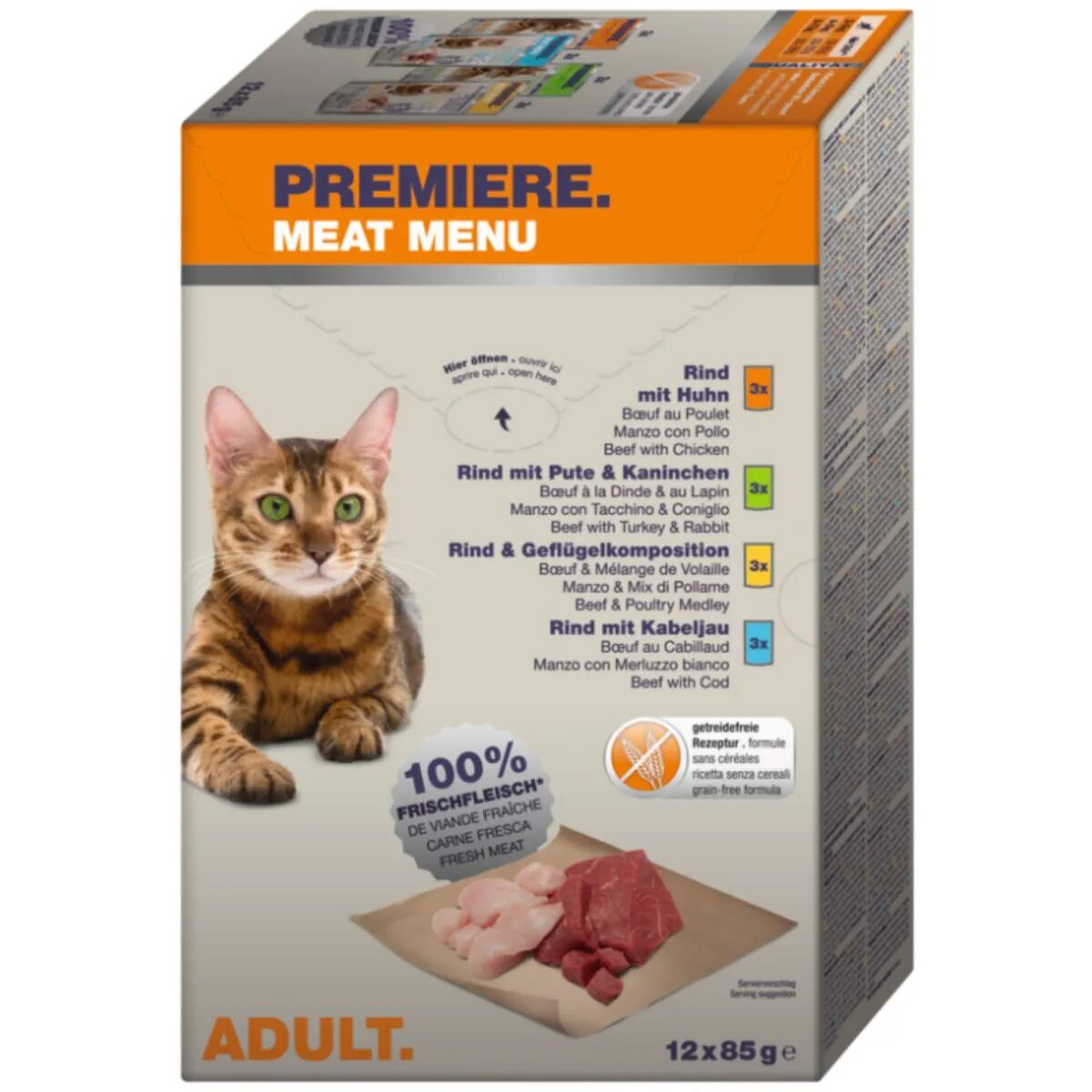 PREMIERE Meat Menu Cat Busta Multipack 12x85G MIX CARNE
