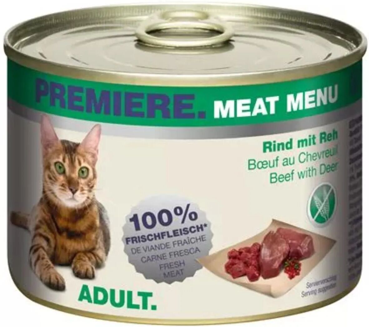 PREMIERE Meat Menu Cat Lattina Multipack 6x200G MANZO CON CERVO