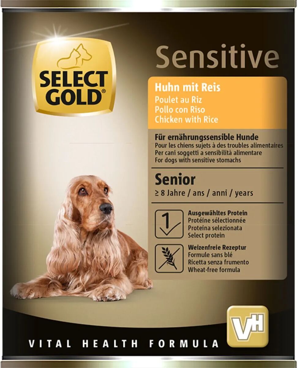 SELECT GOLD Sensitive Dog Senior Lattina 400G POLLO CON RISO