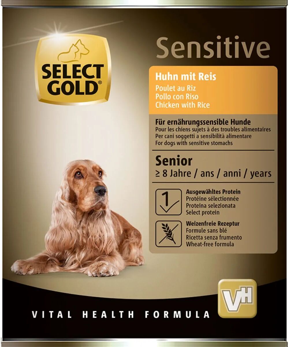 SELECT GOLD Sensitive Dog Senior Lattina 800G POLLO CON RISO