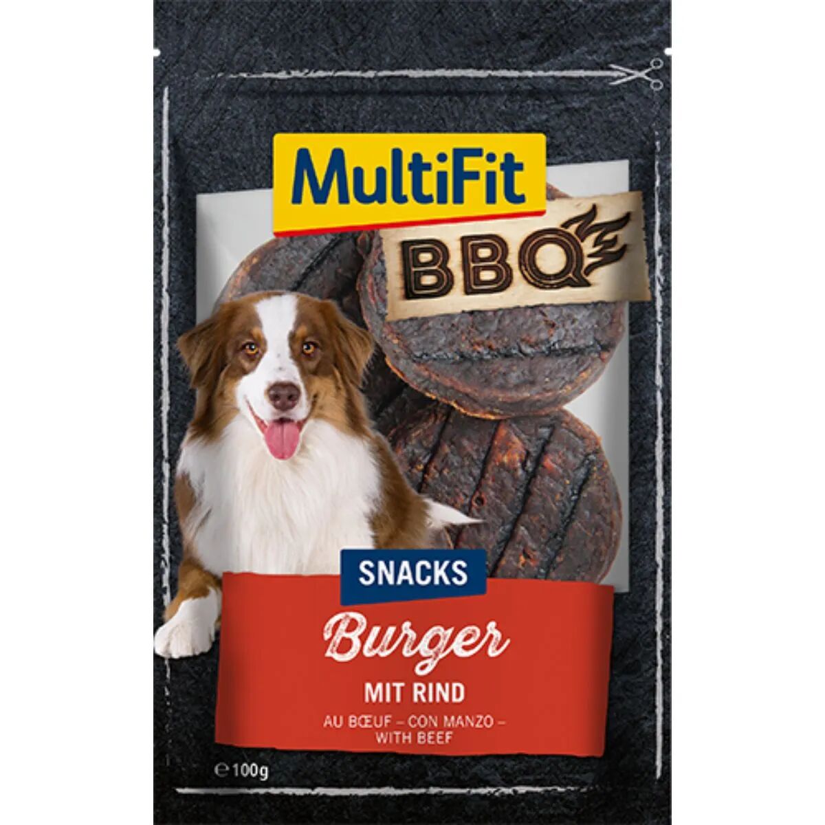 MULTIFIT BBQ Snack Dog 100G HAMBURGER DI MANZO