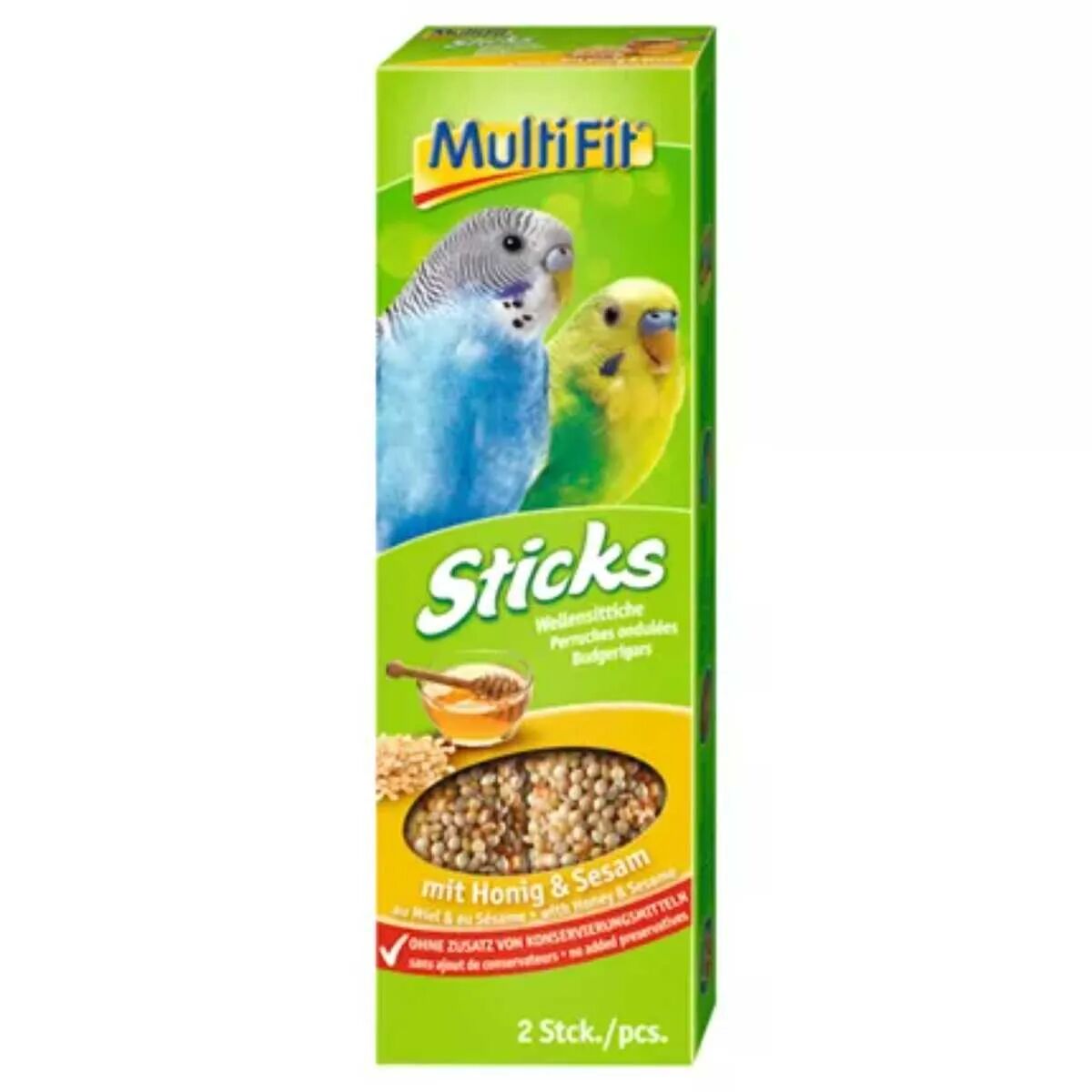 MULTIFIT Sticks per Pappagalli 2X30G MIELE