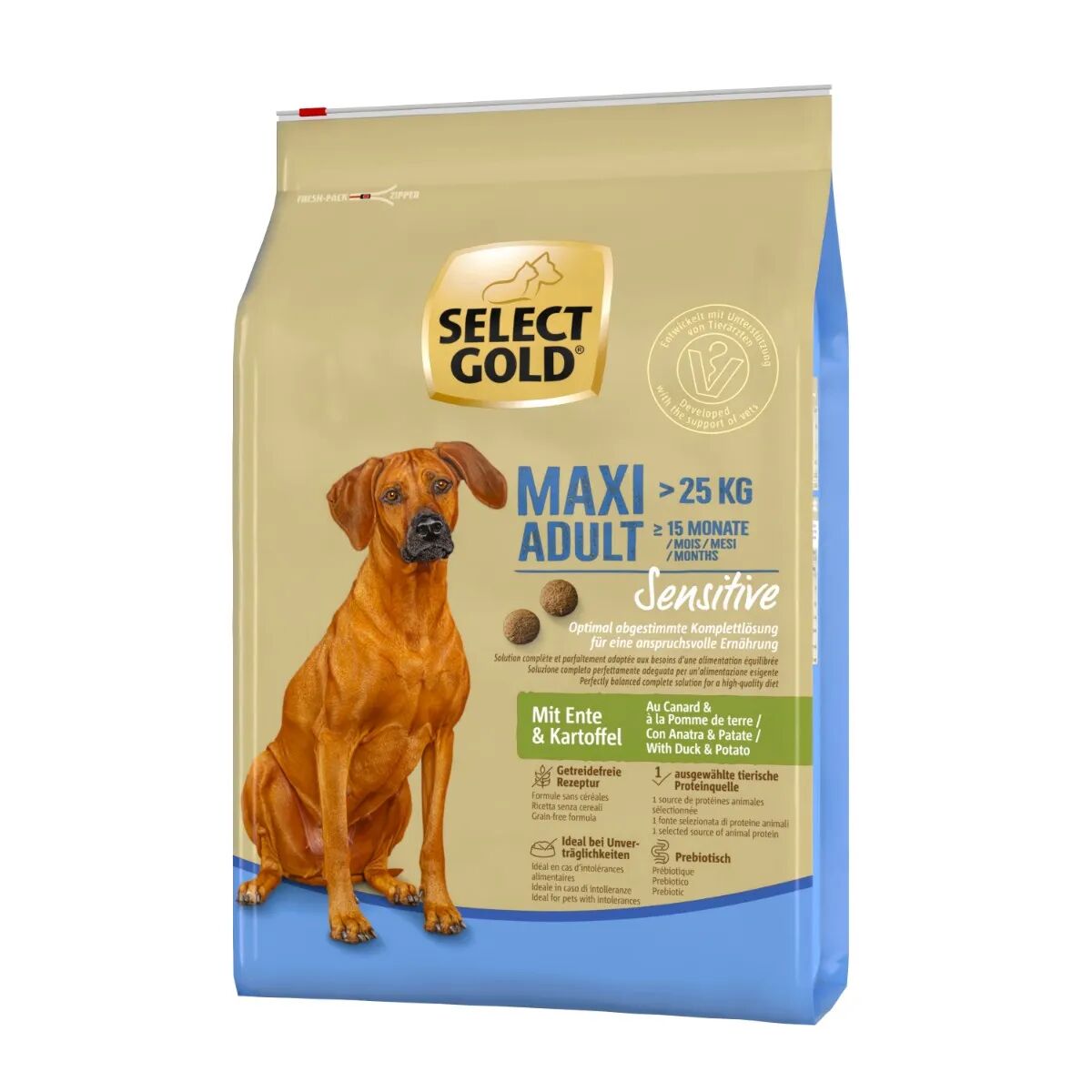 SELECT GOLD Sensitive Maxi Adult con Anatra e Patate 4KG