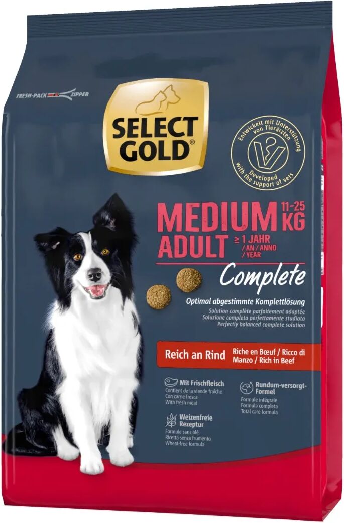 SELECT GOLD Complete Medium Adult con Manzo 1KG