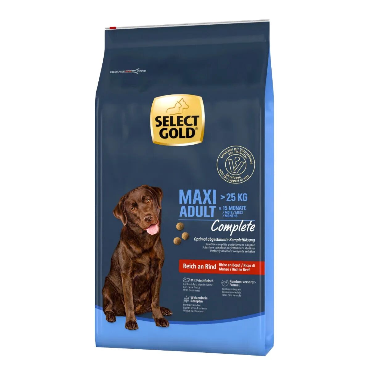 SELECT GOLD Complete Maxi Adult Manzo 12KG