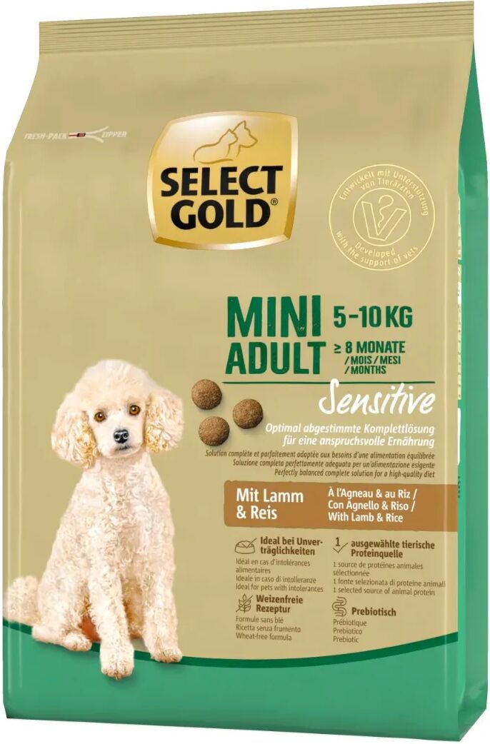 SELECT GOLD Sensitive Mini Adult con Agnello e Riso 1KG