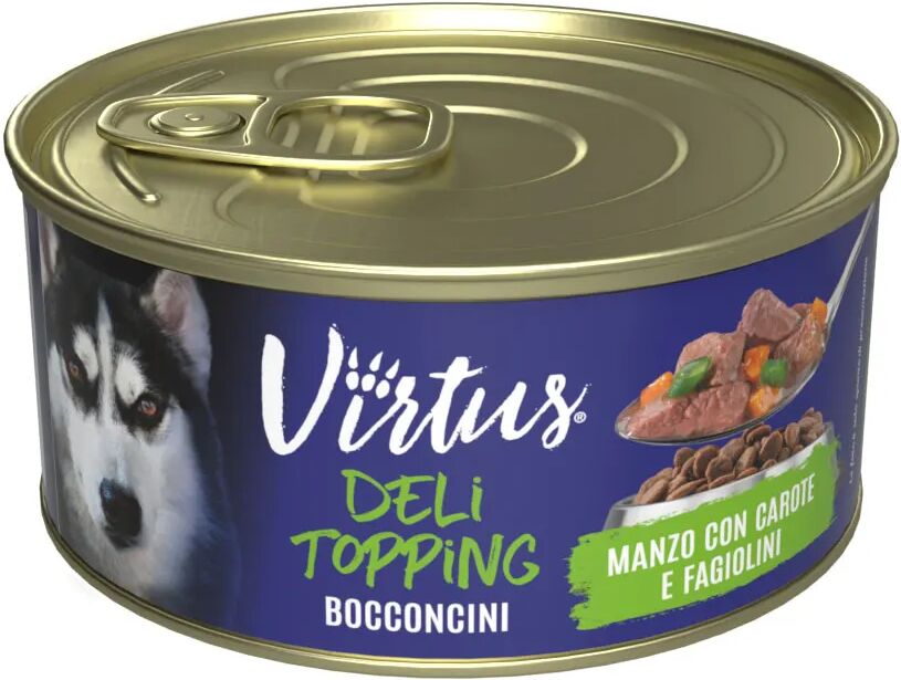 VIRTUS Deli Topping Dog Lattina Multipack 4x150G MANZO CON CAROTE E FAGIOLINI