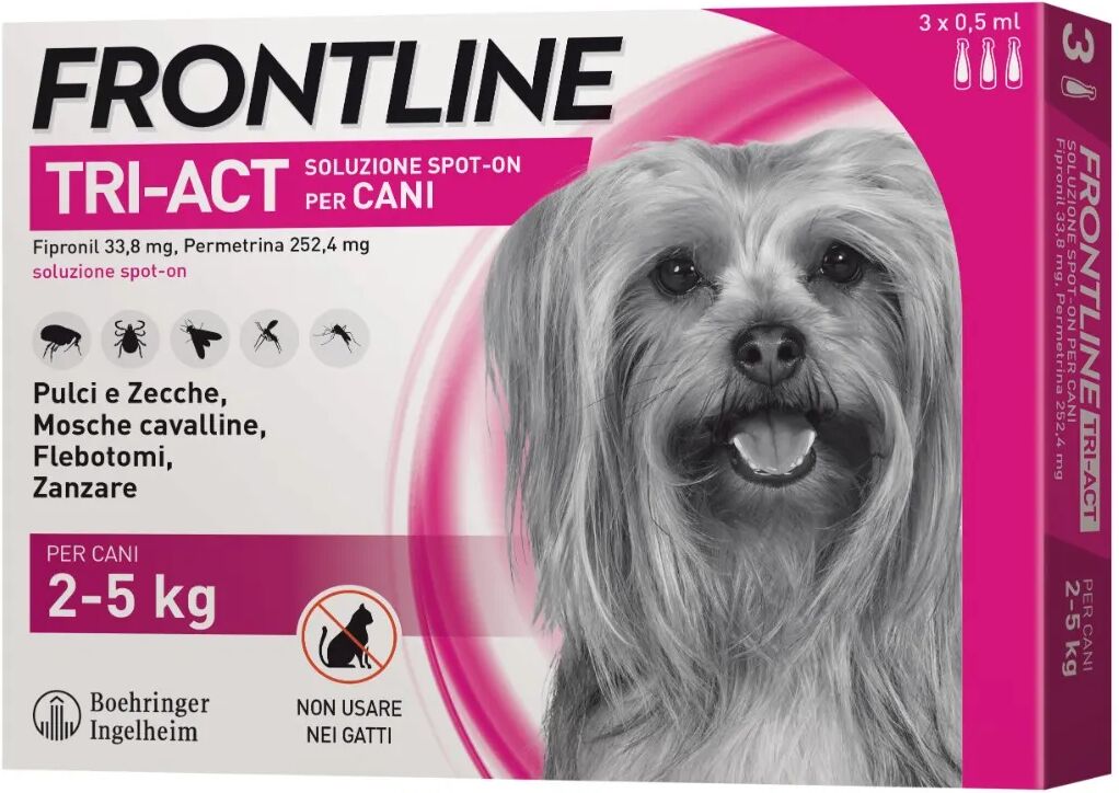 FRONTLINE Tri-Act Cane 2-5KG 3 PIPETTE