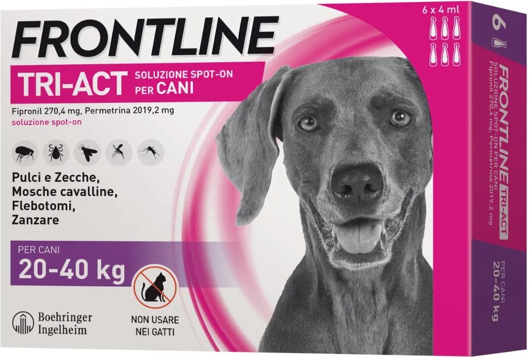 FRONTLINE Tri-Act Cane 20-40KG 6 PIPETTE