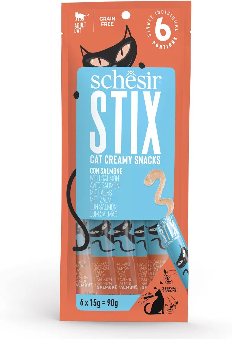 SCHESIR Snack Cat Creamy 6X15G SALMONE