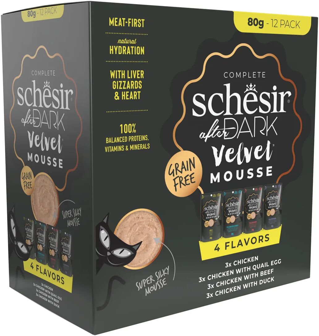 SCHESIR After Dark Mousse Cat Busta Multipack 12x80G MIX CARNE