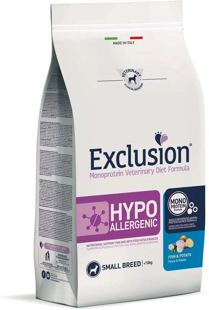 EXCLUSION Dog Diet Hypoallergenic Small Pesce e Patate 2KG