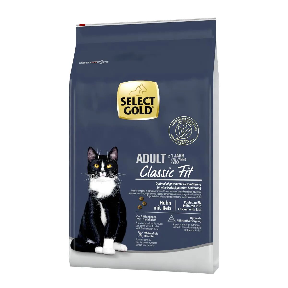SELECT GOLD Cat Classic Fit Pollame e Riso 7KG