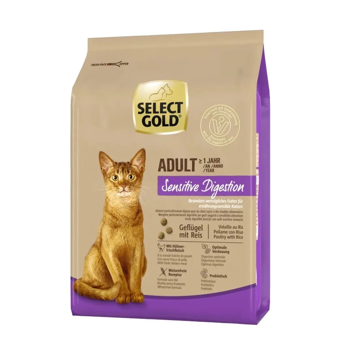 SELECT GOLD Cat Sensitive Digestion Adult Pollame e Riso 2.5KG
