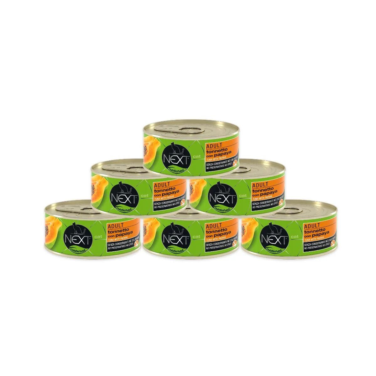 NEXT Natural Cat Lattina Multipack 6x70G TONNETTO E PAPAYA