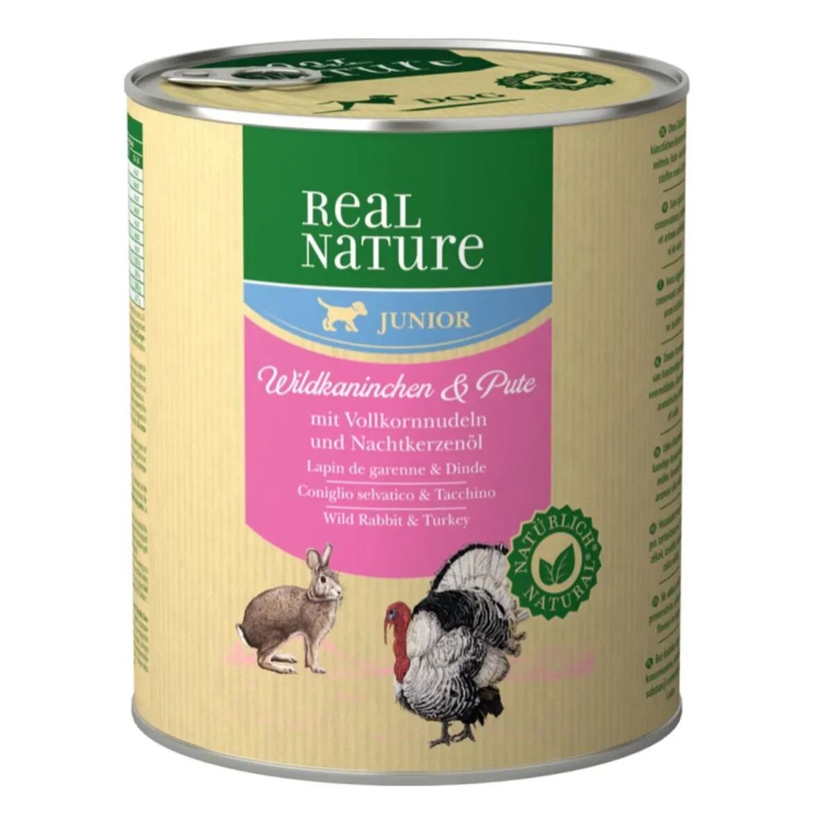 REAL NATURE Puppy Lattina 800G CONIGLIO E TACCHINO